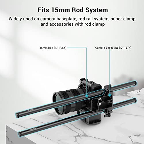 Image of SmallRig Aluminum Alloy 15mm Rod with M12 Female Thread, 16 Inches Long