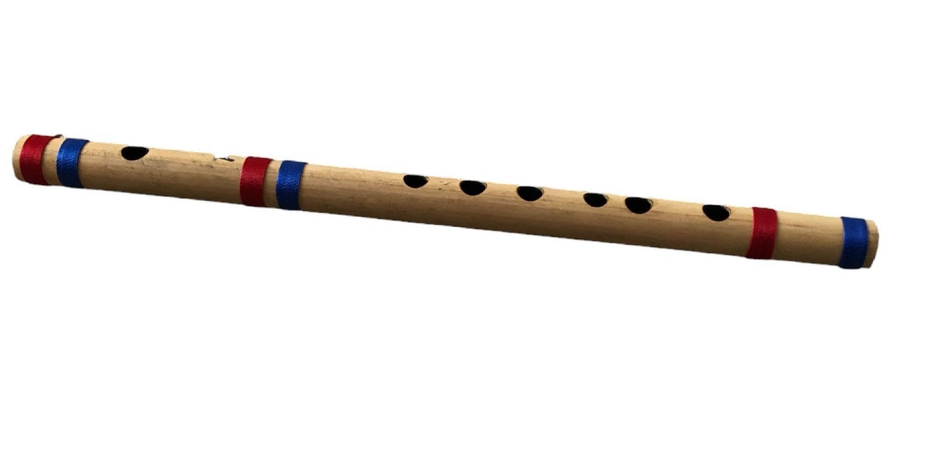 Flauta de madera hecha a mano de bambú instrumento musical indio Bansuri escala D mundo asiático nepalés