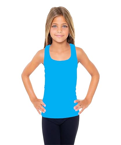 Image of Malibu Sugar Girls Tank Tops Size 7-10 - Racerback Tank Top Dance Cheer Gymnastics Shirts for Sports Undershirts Layering