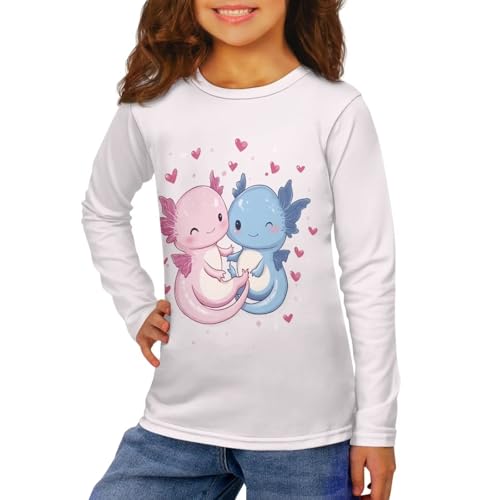 Girls Long Sleeve Shirt Crewneck Cute Graphic Tops for Kids Casual 3-16 Years Old2