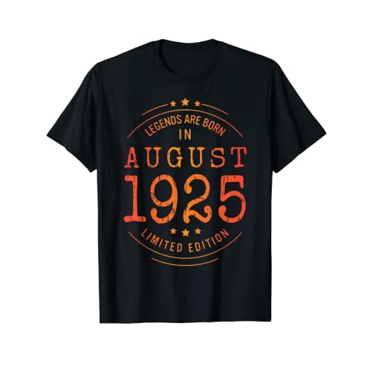 Cumpleaños Agosto 1925 Edición Limitada Regalo Usado Vintage Camiseta