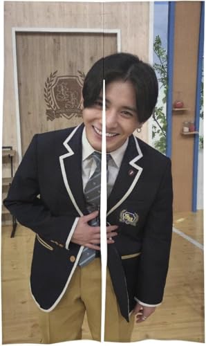 山田涼介 のれん 温泉 ゆ 暖簾 湯 目隠し おしゃれ 間仕切り 玄関 ドア カーテン お部屋 室内 洗面所 四季兼用 かわいい 断熱防寒 目隠し 入り口 86x143cm