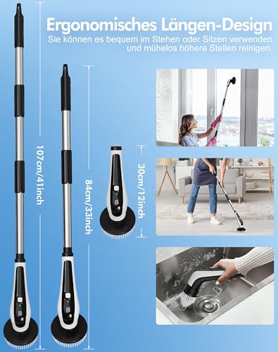 entfernt Fett und Kalk mit hoher Effizienz dank 180W Motor und zwei Geschwindigkeitsstufen.