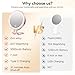 Travel Makeup Mirror with Lights,3000mAh Rechargeable 1X/20X Magnifying Mirror with Light, 7