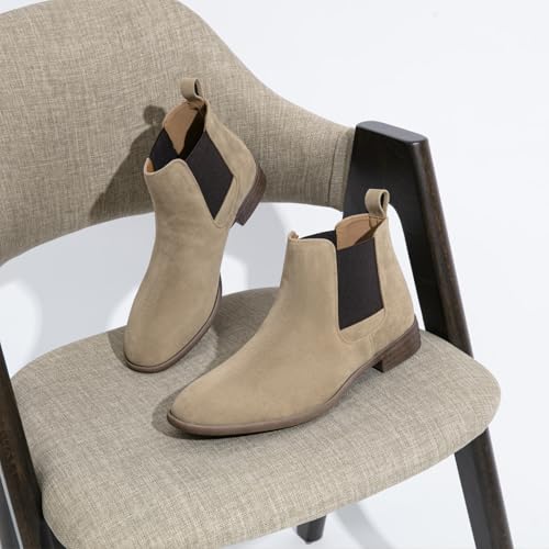 Image of Jousen Men's Chelsea Boots Lightweight Casual Chukka Ankle Boots Classic Elastic Dress Boots For Men