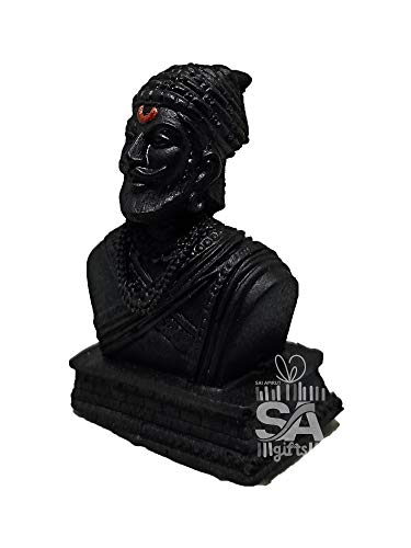Image of S A Gifts Sai Amrut Chhatrapati Shivaji Maharaj The Legend of Maharashtra Statue for Car Dashboard 6CM (Design 7)
