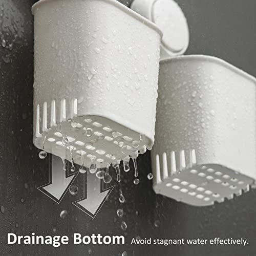 Taili Toothbrush Holder Suction Cup 2 Pack, Drill-Free Electric Toothbrush For Shower Wall Mounted,Toothpaste And Razors Holder For Bathroom Shower, Tableware Holder For Kitchen Toothbrush Holder #TOP3