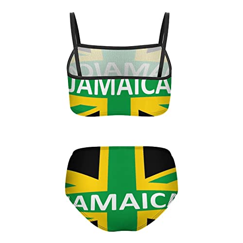 Jamaican Kingdom Flag Girl's 2 Piece Swimsuit Prints Bathing Suits Tankini Set Kids Summer Beach Wear Sports Bikini3