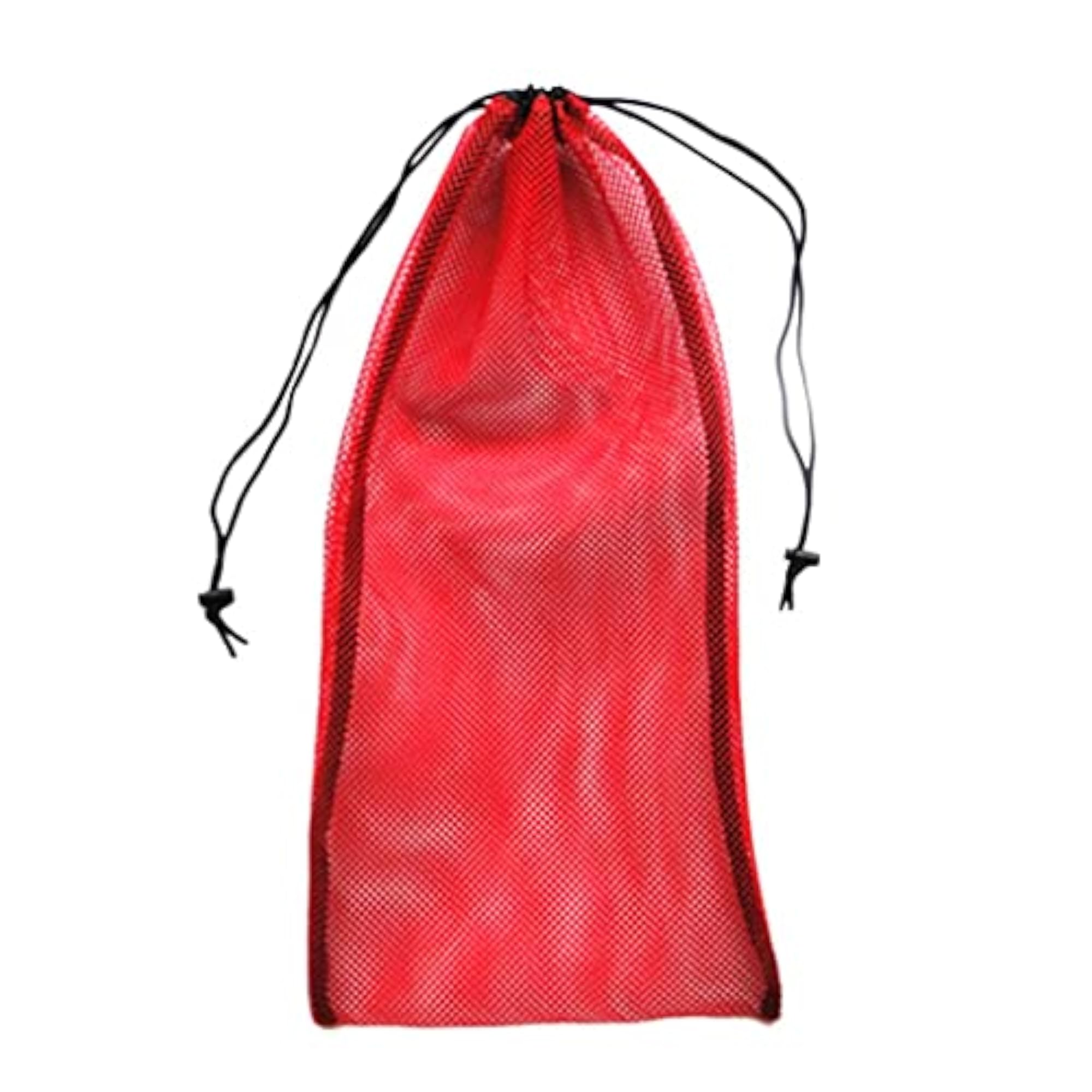 Mesh Drawstring Bag for Snorkeling Equipment, Red