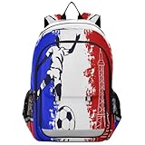 Ksajwzf Paris Football Eiffel Tower Backpack for Girls Boys Women Men, France Soccer Daypack Backpacks School Bag Laptop Bookbag Rucksack for School Travel Work Camping Hiking