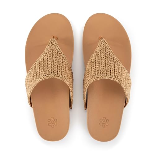 Image of The Sak Everly Slide Sandal - Women's Flat Fashion Slides with Soft Cushion Sole - Beach Slip On Sandals For Everyday