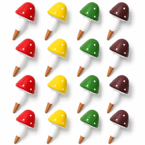 16 Packs Terracotta Watering Spikes Mushroom,Plant Self-Watering Devices