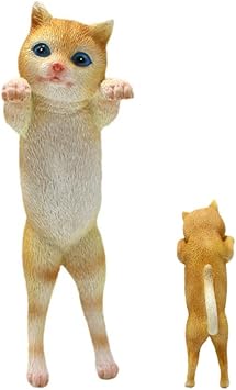 Hanging Cat Planter Ornament Resin Flower Pot Hanger Decor 6.29 Inch Animal Figurine for Garden Patio Lawn Plant Pot Accent