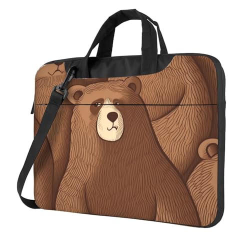 Sac à bandoulière pour ordinateur portable Brown Bear sacoche protectrice matelassée