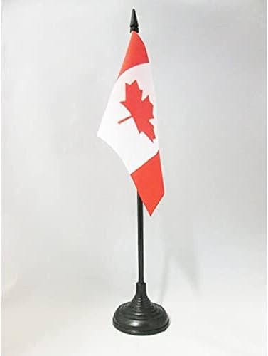 Miniatura 260 de Bandera de mesa Colombia 5'' x 8'' - Bandera de escritorio colombiana 8.3 x 5.5 in - Barra y base de plástico negro - AZ FLAG