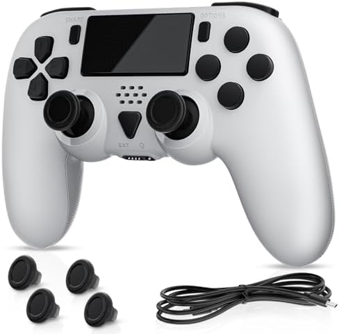 HOZKAII Pro Wireless Controller Compatible with PS5 /PS5 Slim/PC, Gaming Remote with Built-in 1200mAh Rechargeable Battery/Precise Joystick/Audio/Turbo Function,LED Lighting : Video Games