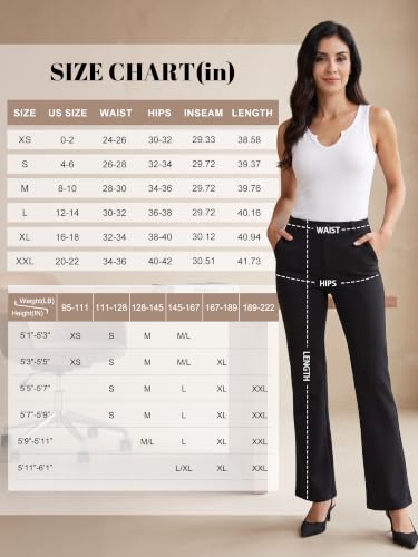 IPMQ Womens Bootcut Dress Pants Stretch Flare Work Slacks with Pockets by IPMQ - Used condition - Image 14