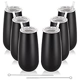 Accessoires supplémentaires : afin de vous permettre de profiter de vos boissons préférées, nos 6 gobelets à cocktail incassables en acier inoxydable sont équipés d'accessoires pratiques qui incluent 6 couvercles, 6 pailles en acier inoxydable, 6 brosses à paille, 1 brosse éponge.