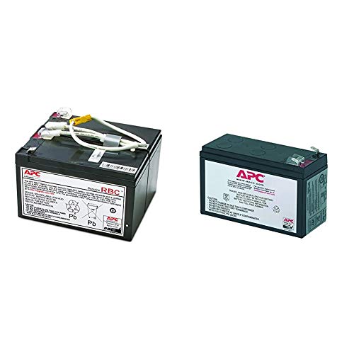 APC UPS Battery Replacement, APCRBC109, for APC UPS Models BR1500LCD and Select Others & UPS Battery Replacement RBC17 for APC Models BE650G1, BE750G, BR700G, BE850M2, BE850G2 and Select Others