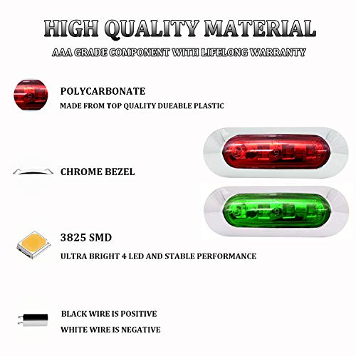 Pseqt Led Boat Navigation Lights Bow Stern Red Green Marine Strip Light Waterproof For Yacht Kayak Fishing Pontoon Sailboat Bass Boat Vessel Dc 12V-24V #TOP3