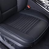 Taylor & Brown 3pc Universal Front and Rear PU Leather Car Seat Bottom Cushion Cover Set with Pockets Car Seat Pad Seat Protector Non Slip Universal Fit 90% Vehicles (Black (Lined) - Image 6
