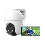 EZVIZ C8c 4MP Caméra Surveillance WiFi Extérieure à 360° avec Suivi Auto-Zoom, Détection de Forme Humaine/Véhicule, Vision Nocturne en Couleur, Audio Bidirectionnel, IP65 Etanche, Défense Active