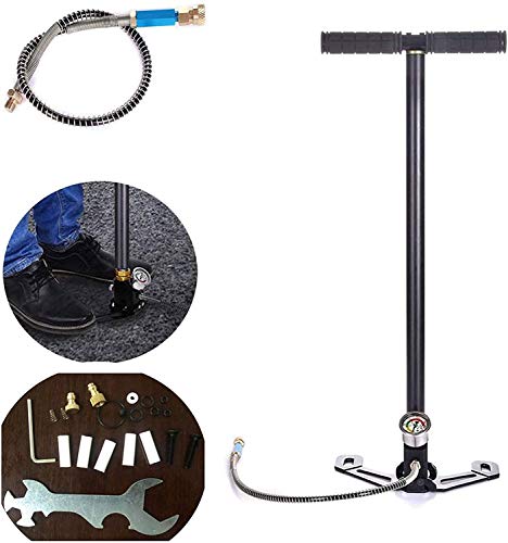 3 Stage Stirrup Charger PCP Hand Pump Gas Filter Gauge Air Gun Rifle Airrifle 4500psi Air Gun Rifle Seal Folding , PCP Hand Pump , Air Pump 4500Psi High Pressure Stirrup Charger Air Gun Rifle Pump