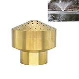 Mushroom Shaped Brass Water Fountain Nozzles, Pool Sprinkler Heads, for Garden Pond, Square Pond, Shopping Mall, Park (1.5')