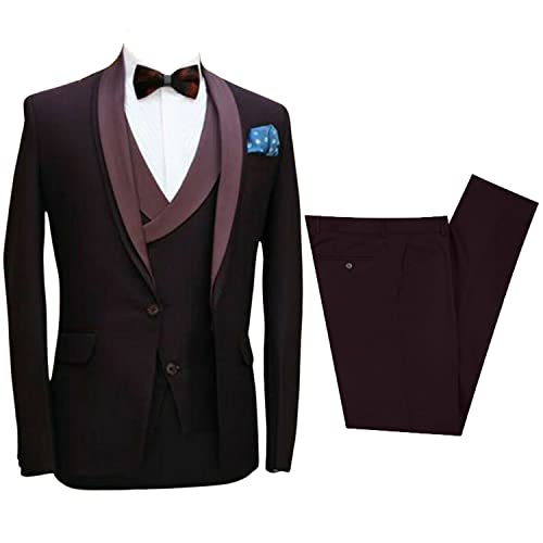 Smoking trois pièces homme coupe ajustée pour silhouette parfaite