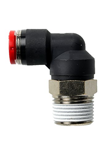 新潟精機 BeHAUS 日本製 チューブ用ワンタッチ継手 エルボ チューブ外径:8mm PL8-03