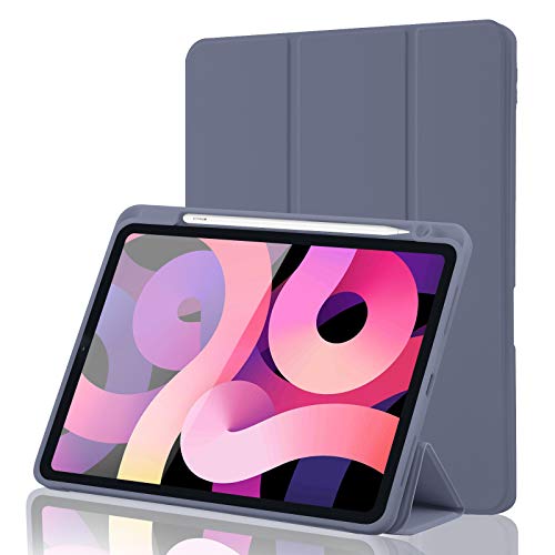 【Auto Sleep / Wake e Support Touch ID】 - La custodia magnetica per iPad air 2020 supporta la funzione di attivazione / disattivazione automatica che risponde in soli 0,1 secondi. Il potente magnete protegge la chiusura della custodia, si aggancia e si sgancia facilmente. Stampo preciso per garantire la perfetta realizzazione del Touch ID - funzione di sblocco delle impronte digitali.
