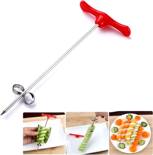 Enyolidimk Creative Vegetable Spiral Knife Carving Tool Potato Carrot Cucumber Salad Chopper Manual Spiral Screw Slicer Cutter Spiralizer Baking