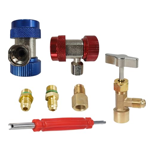 Set de Adaptadores A/C R134A con Conectores y Llave