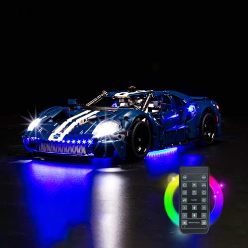 Image of Upgraded Light Kit Compatible with Lego Technic 2022 Ford GT 42154 Car Model, Remote Control Compatible with 42154 (Model Not Included)