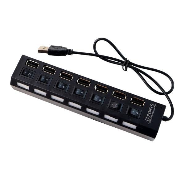 USB ON/Off Switch, Black 7 Port USB 2.0, Data 1.5mbps/12mbps up to 480mbp | LED Indicators, Bus Powered, Plug and Play, Compact Design, PC & Laptop Compatible-image-45