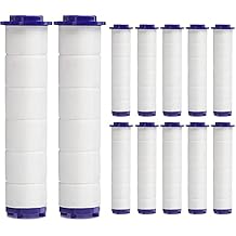 High Pressure Handheld Turbo Fan Shower Head PP-Cotton Filter Cartridge,3.7in Detachable Propeller Hydro Jet Shower Head Filter,set of 12