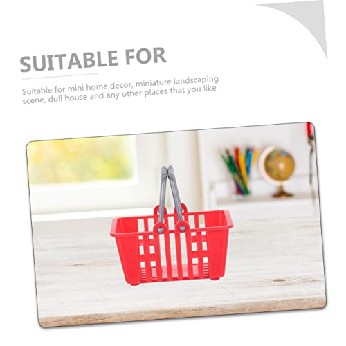 ibasenice 20 Peças Mini Cesta De Compras Cesta De Pão Com Pedra De Aquecimento Pequena Cesta De Comp