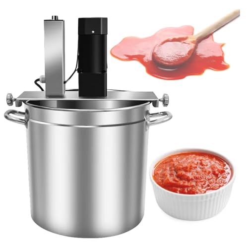 Mezcladora Para Salsa Con Raspador De 4 Cuchillas︱Licuadora Automática Para Mermelada Acero Inoxidable︱Batidora Eléctrica Para Mermelada Control Velocidad Ajustable︱Para 30l/35l/40l/45l/50l/60l/70l