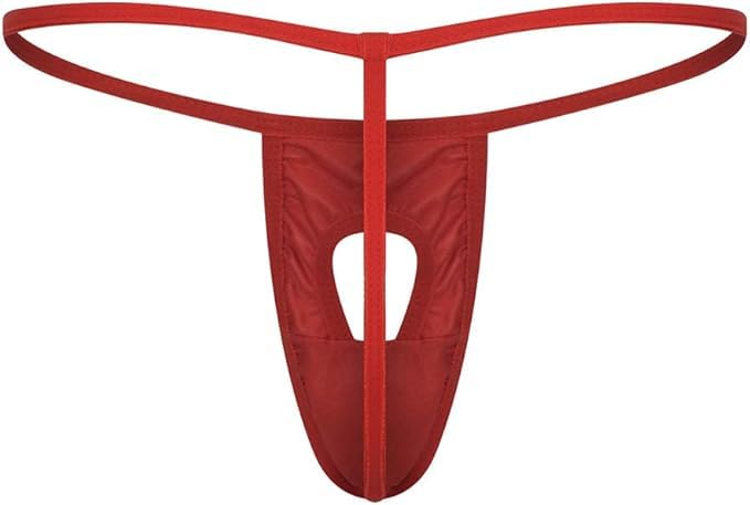 String Brief Men’s Fashion Sexy Mini Thong Underwear Hole Opening T Pants Funny Gift3