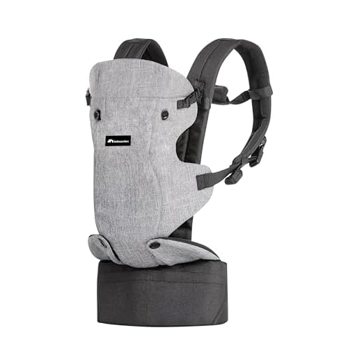 Bebeconfort Go4 Portabebés Ergonómico, regulable en 4 posiciones: frente a la mamá y de cara a la calle, de espaldas y de lado, para bebés desde el nacimiento hasta 15kg, Color gris oscuro