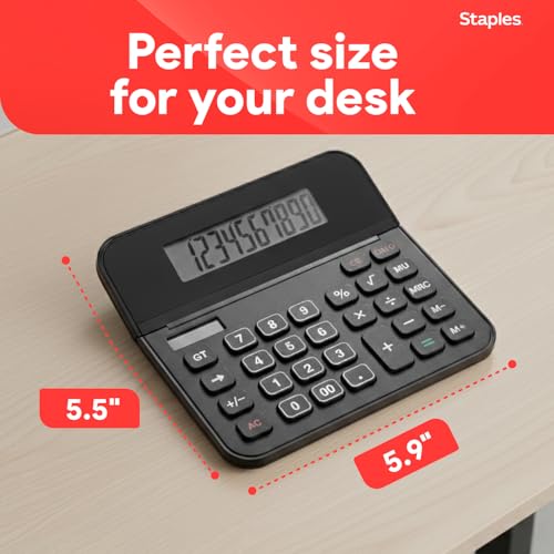 Calculadora solar de 10 dígitos Staples para evitar errores en cuentas de negocio 3