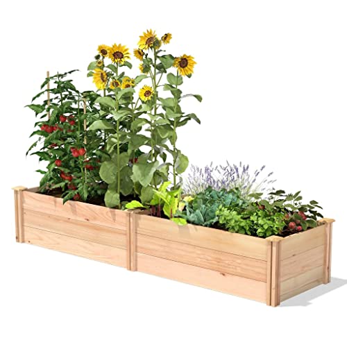 Insassy 2 Ft X 8 Ft Tall Cedar Wood Raised Garden Bed - Made In Usa #TOP5