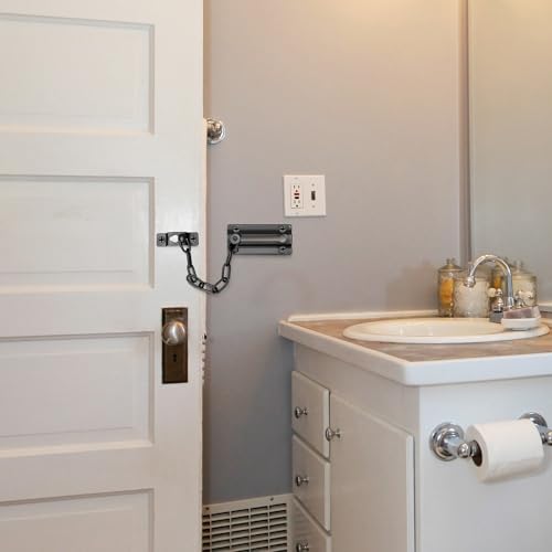 Tür Sicherheitskett Edelstahl Türkette Sicherheitsschloss Mit 6 Schrauben Türkettenschloss Tür Latch Guard Kette Für Haus, Hotel, Innentüren Und Fenster