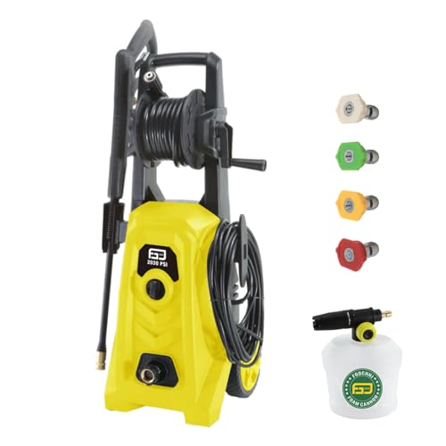 FGDCHNJ Electric Pressure Washer FGD3000 Power Washer 2030PSI 1.76GPM 1800W High Pressure Washer Portable Car Pressure Washer with Spray Gun and Foam Cannon