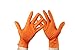 Produktbild KMINA - Nitrilhandschuhe Diamanttextur S, Einweghandschuhe Nitril, Mechanische Handschuhe, Orange Grip (LATEXFREI)