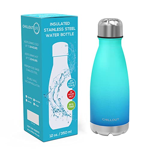 Image of CHILLOUT LIFE 12oz Kids Insulated Stainless Steel Water Bottle, Leak Proof