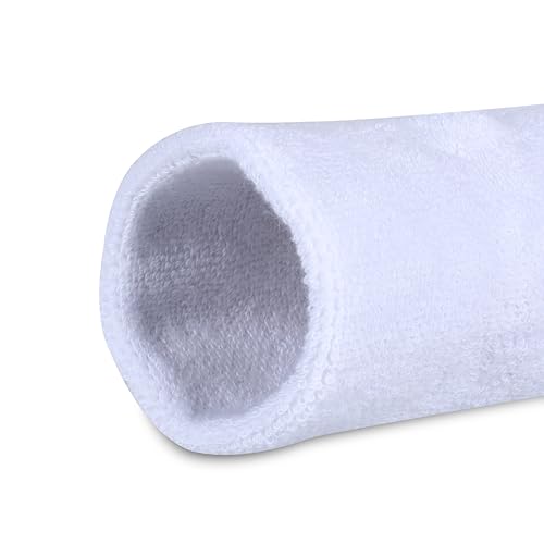 Image of Nivia Sweatband for Men & Women, Wristbands for Tennis, Basketball, Running, Sweat Band for Gym & Athletes (Large, White)