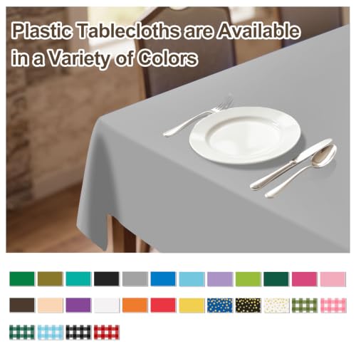 Kongdaoth Silver 10 Pack Plastic Table Cloth, 54"×108" Rectangle Tablecloth by Kongdaoth - Used condition - Image 5