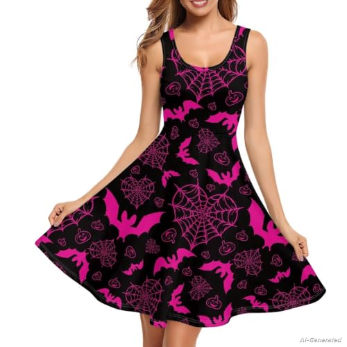 Image of Renewold Women's Sleeveless Tank Dress with Pockets, Casual Scoop Neck A-Line Sundress for Summer, Travel and Vacation
