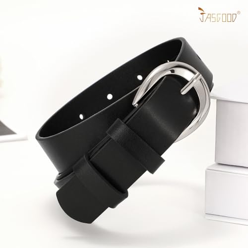 JASGOOD Women Leather Belt with Gold Buckle Fashion Women Belt Casual Leather Belt for Jeans Pants Dress2